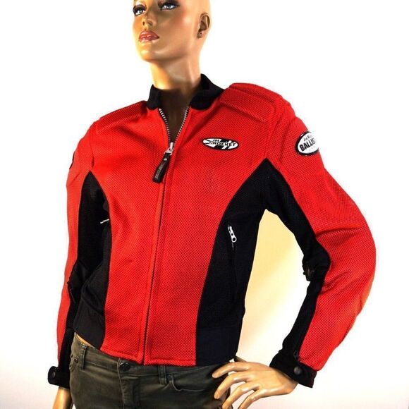2 Joe Rocket Jackets Ballistic Series Armored Red Ion Mesh Womens Sz S VTG 2002 - Picture 1 of 14